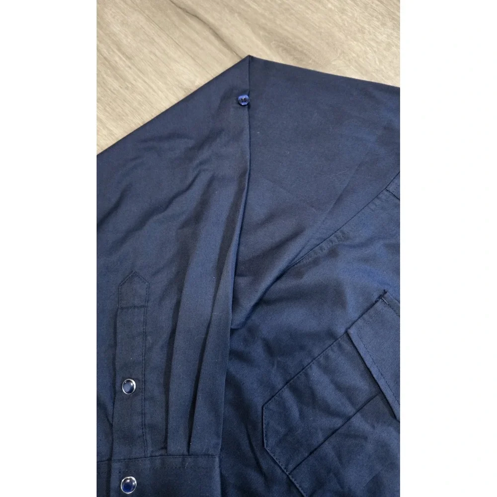 Coevals Club Pearl Snap Shirt Men 2XL Navy Blue L/S Roll Tab Sleeve Western NWT